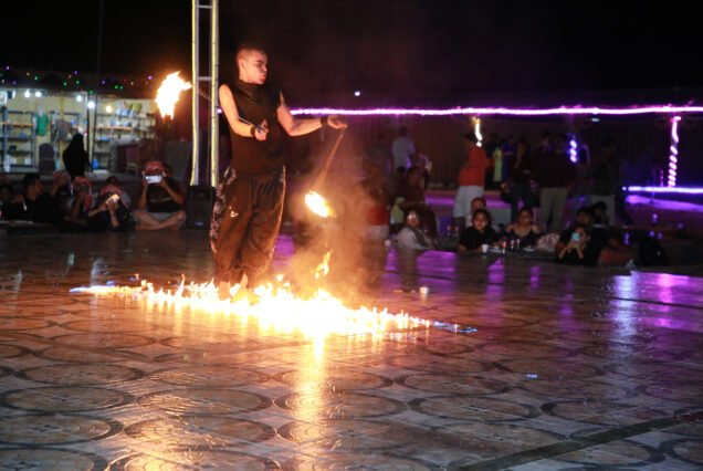 fire works show in desert safari dubai